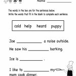 Kindergarten Grammar Worksheet Printable | Worksheets (Legacy   Free Printable Grammar Worksheets