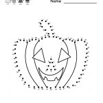 Kindergarten Halloween Connect The Dots Worksheet Printable | Free   Free Printable Halloween Worksheets