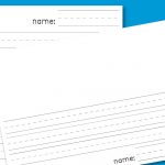 Kindergarten Lined Paper   Download Free Printable Paper Templates   Blank Handwriting Worksheets Printable Free