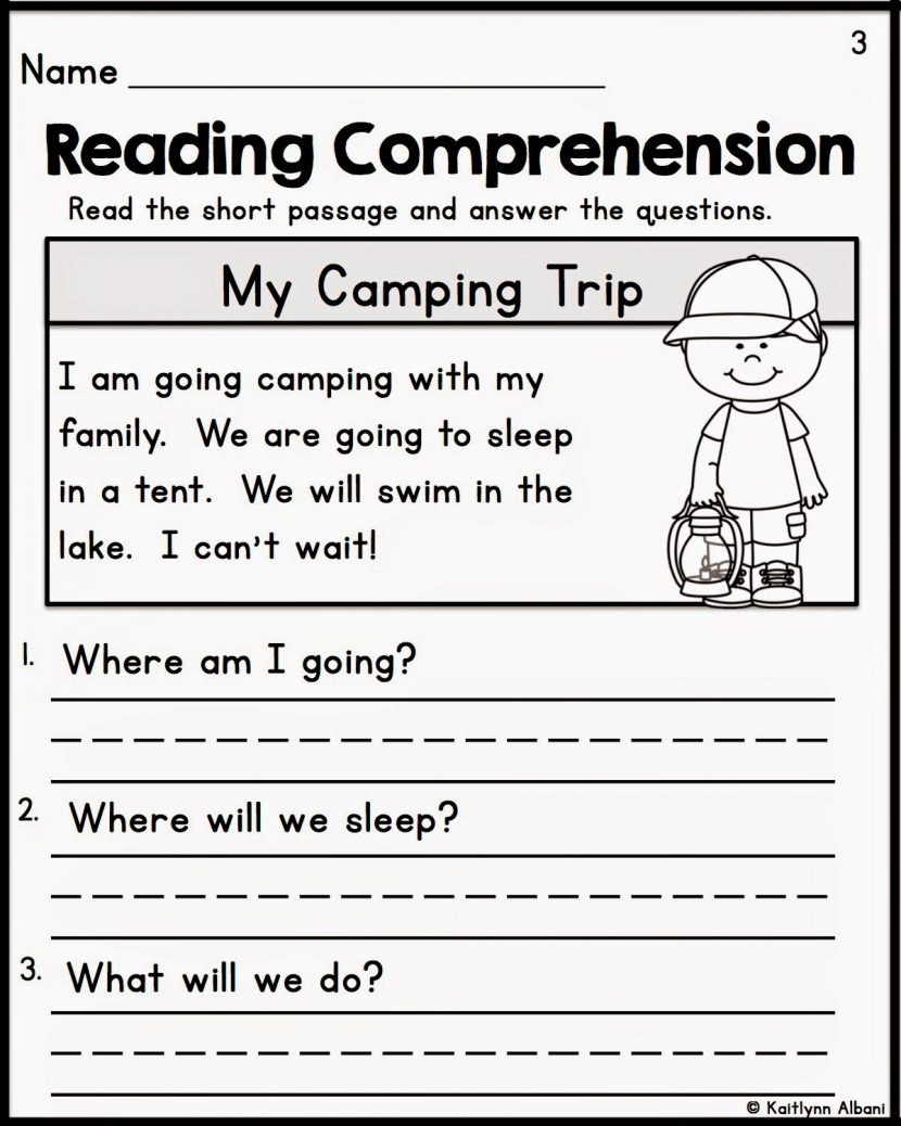Kindergarten Reading Comprehension Worksheets Multiple Cho - Free Printable Reading Comprehension Worksheets For Kindergarten