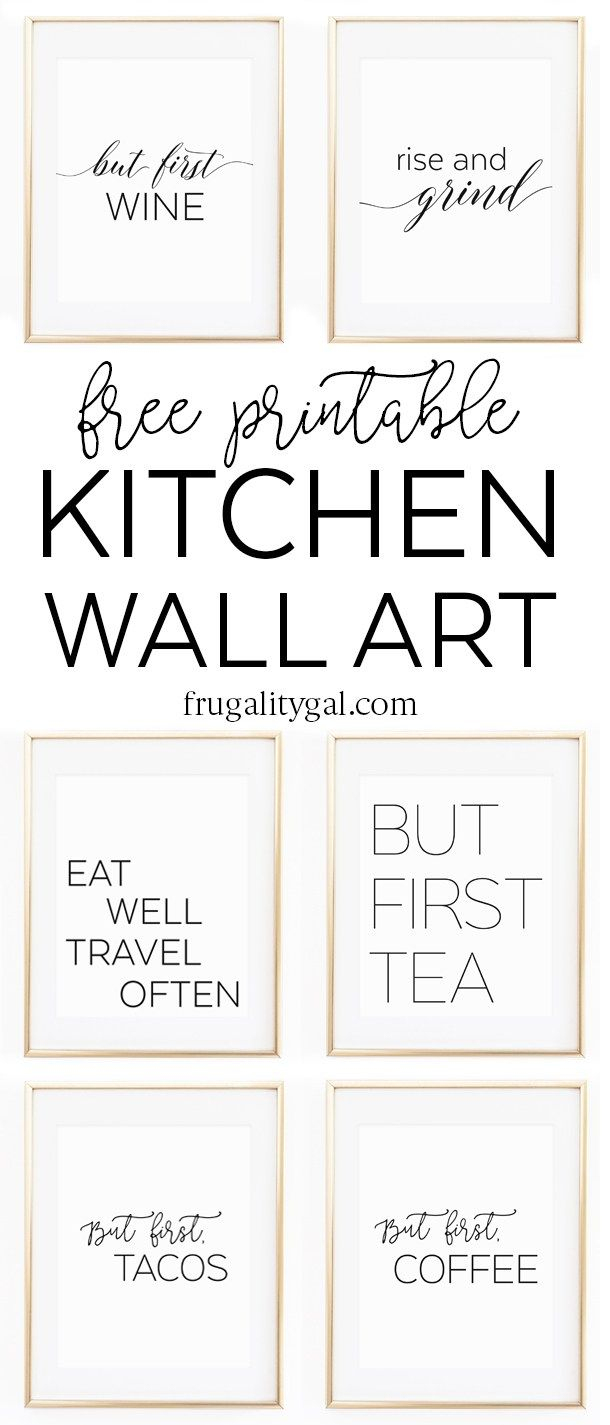 Kitchen Gallery Wall Printables | Free Printable Wall Art - Free Printable Decor