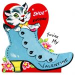 Kitten In Shoe Valentine, Vintage Valentine Clip Art, Retro   Free Printable Valentine Graphics