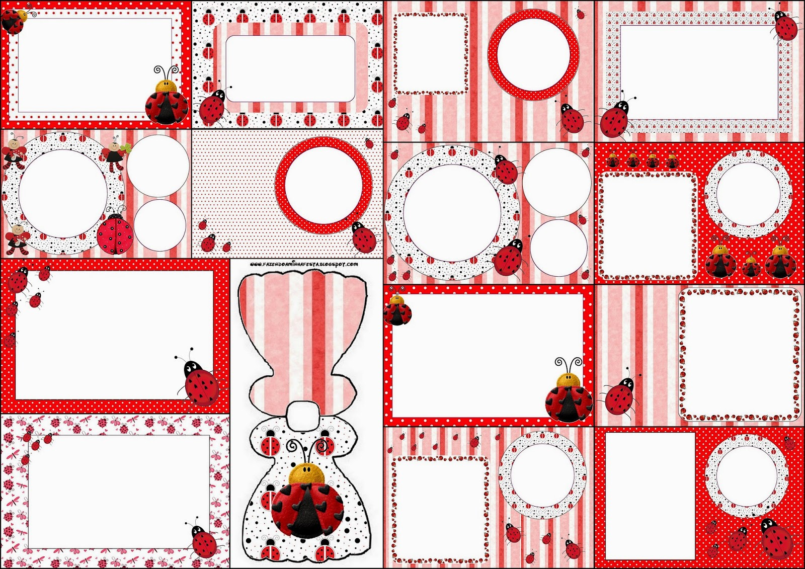 Ladybugs: Free Printable Invitations. | Oh My Fiesta! In English - Free Printable Ladybug Invitations
