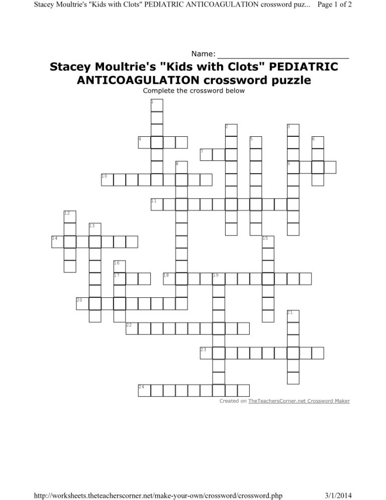 Largepreview Crosswords Crossword Puzzle Make Your ~ Themarketonholly