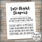 Late Night Diaper Sign, Late Night Diapers Sign The Diaper Thoughts   Late Night Diaper Sign Free Printable