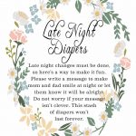 Late Night Diaper Signage | Baby Shower For Baby Miles! | Pinterest   Late Night Diaper Sign Free Printable