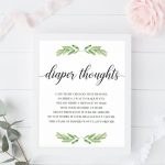 Late Night Diapers Sign Diaper Thoughts Printable Green Baby | Etsy   Late Night Diaper Sign Free Printable