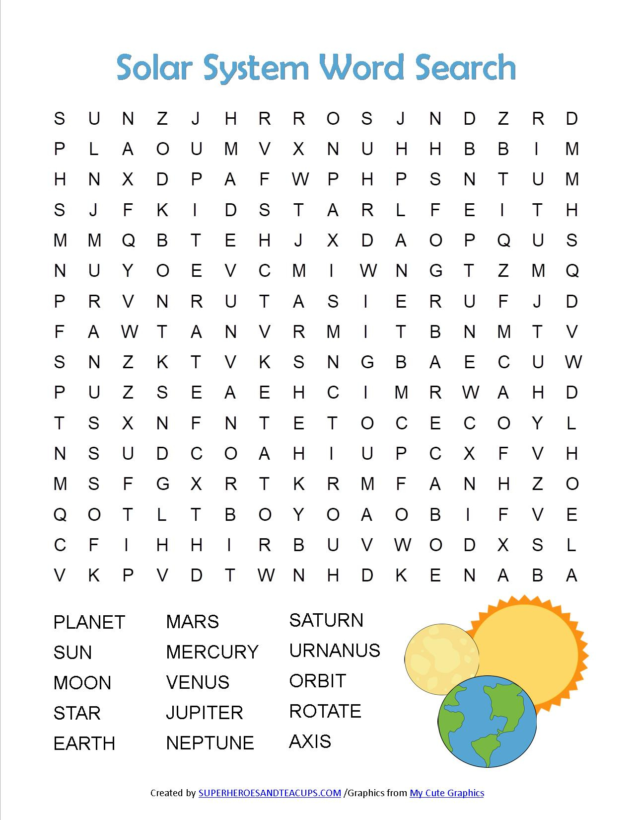 Latest Free Printable Word Searches For Kids | Chart And Template World - Free Printable Sud