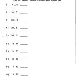 Lcm Of 5 And 20 Math Grade 6 Factoring Worksheets Free Printable   Free Printable Lcm Worksheets