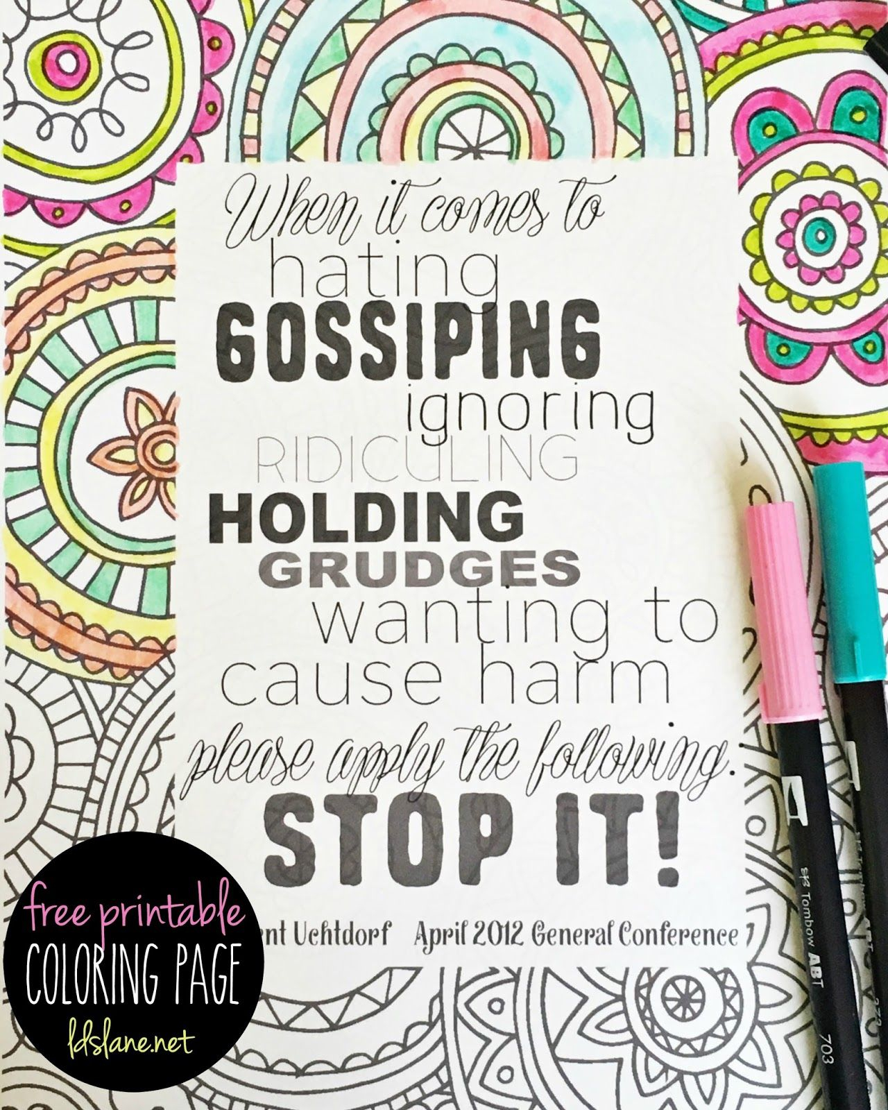 Lds Quote Coloring Page - Free Printable - Ldslane | Church - Free Printable Sud