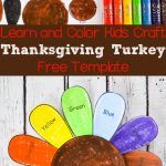 Learn And Color Thanksgiving Turkey Craft And Free Template For Kids     Free Printable Turkey Craft