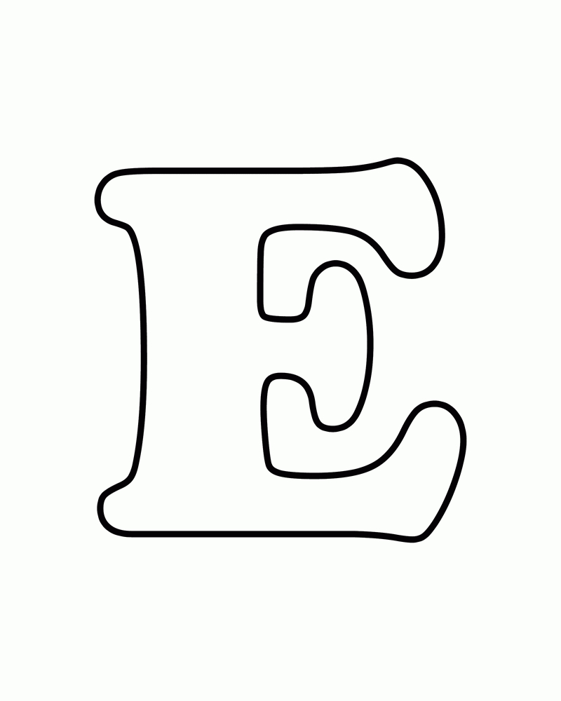 Letter E - Free Printable Coloring Pages | Applique /templates - Free Printable Letters