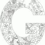 Letter G With Plants Coloring Page | Free Printable Coloring Pages   Free Printable Letter G Coloring Pages