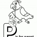 Letter P Coloring Pages Of Alphabet (P Letter Words) For Kids   Free Printable Preschool Alphabet Coloring Pages