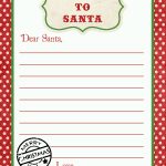 Letter To Santa Free Printable Download   Letter To Santa Template Free Printable