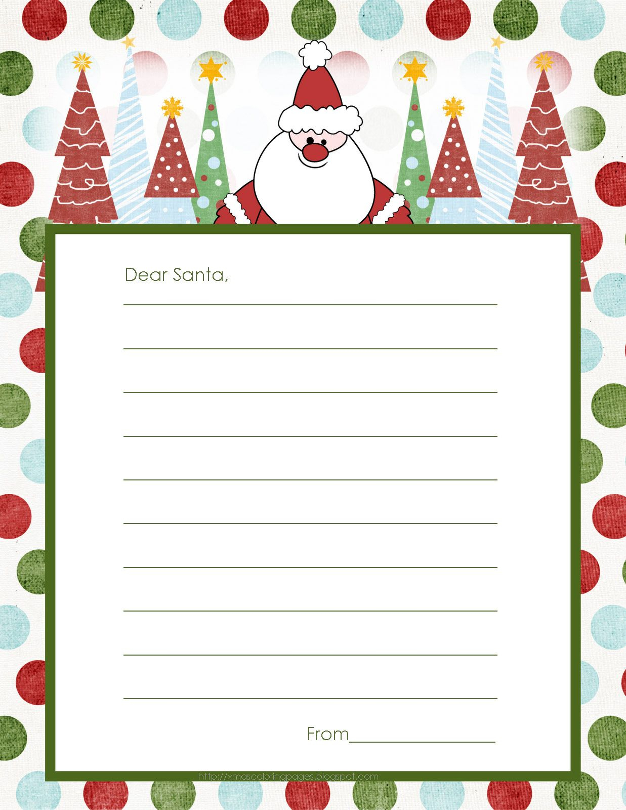 Letter To Santa Template Free |  To Send A Letter To Santa Now - North Pole Stationary Printable Free