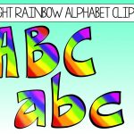 Letters Clip Art Free   Disqvr   Free Printable Rainbow Letters