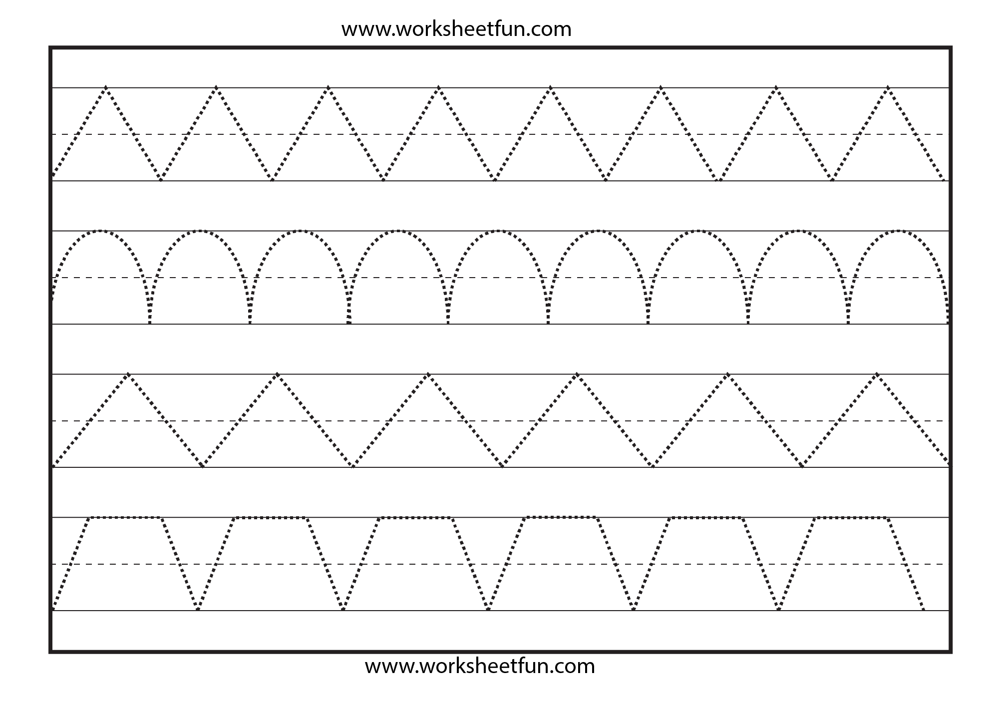 Line Tracing – 1 Worksheet / Free Printable Worksheets – Worksheetfun - Free Printable Homework Worksheets