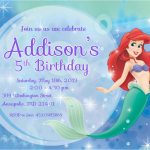 Little Mermaid Birthday Invitations Free Printables | Birthdaybuzz   Free Little Mermaid Printable Invitations