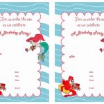 Little Mermaid Free Printable Birthday Party Invitations | Birthday   Free Little Mermaid Printable Invitations