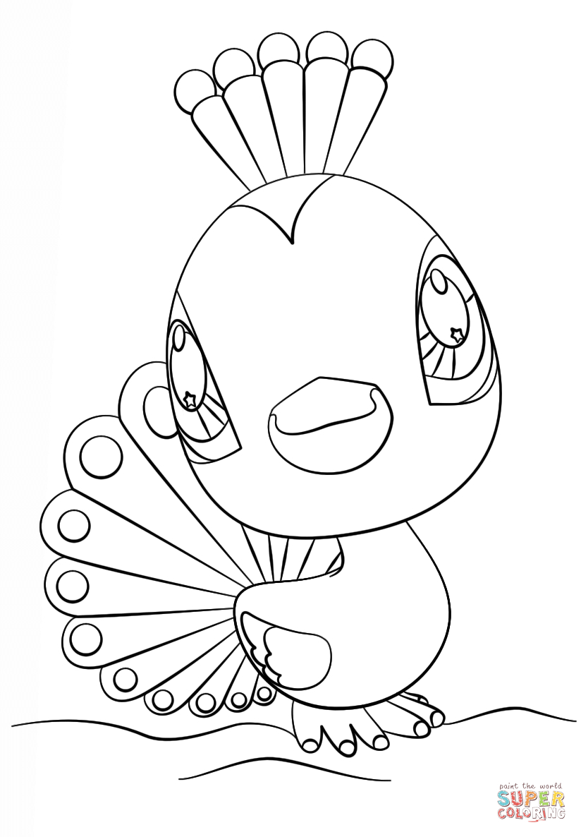 Littlest Pet Shop Peacock Coloring Page | Free Printable Coloring Pages - Littlest Pet Shop Free Printable Coloring Pages