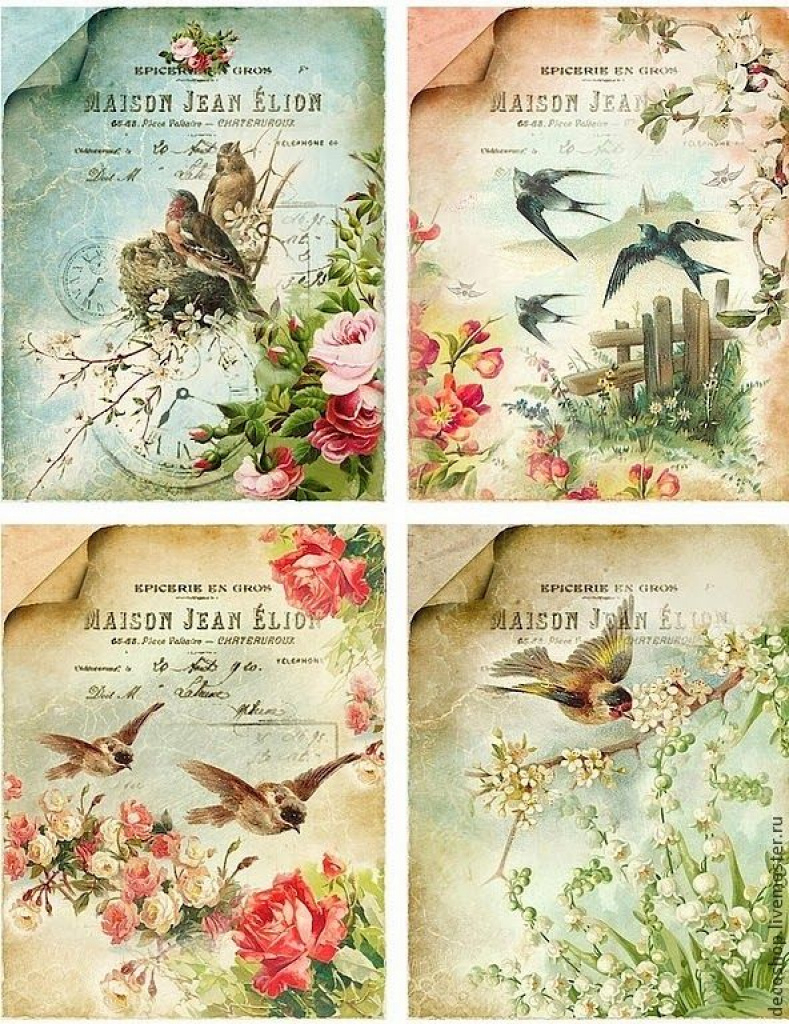 Lots Of Free Beautiful Vintage Printable Sheets. | Flowers In Free - Free Printable Decoupage Flowers