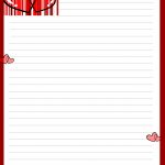 Love Letter Writing Paper With Hearts | Decorative Paper W/ Lines   Free Printable Love Letter Paper