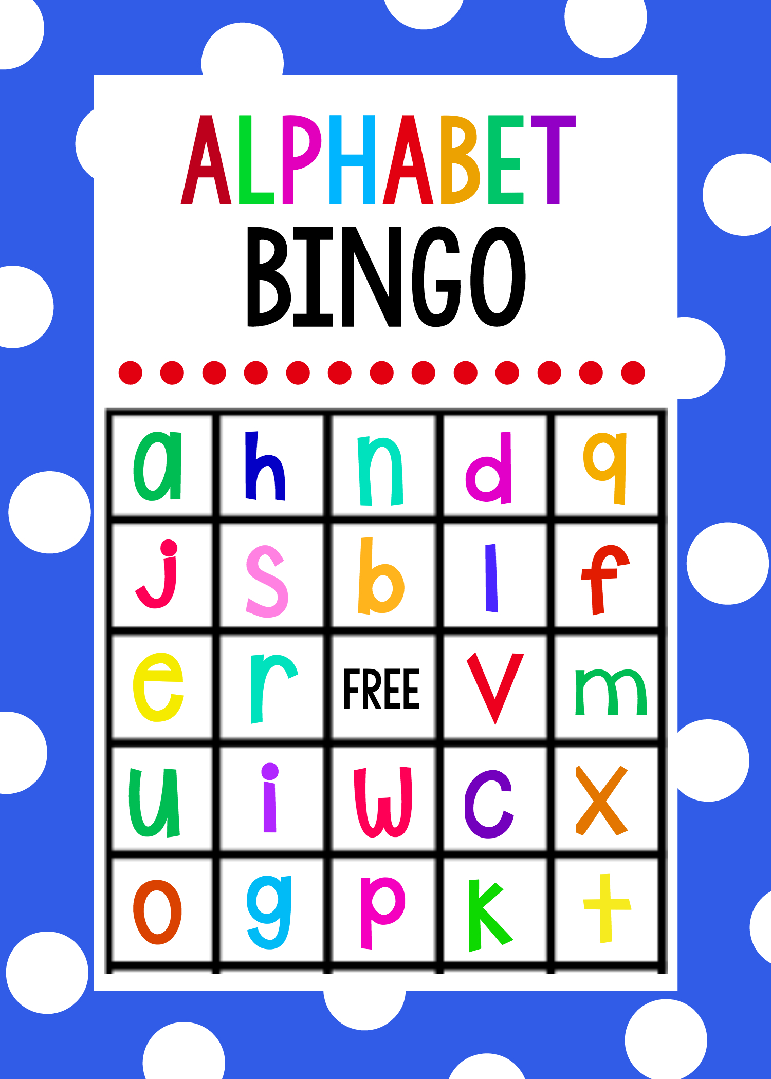 Lowercase Alphabet Bingo Game - Crazy Little Projects - Free Printable Alphabet Games