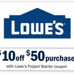 Lowes: $10 Off $50 Entire Purchase Printable Coupon   Free Printable Lowes Coupons