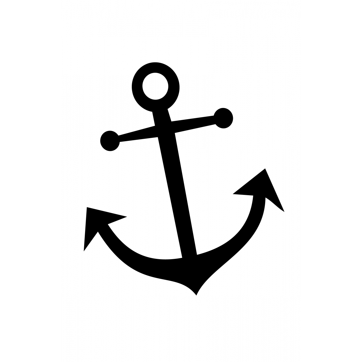 Lux Anchor - Brown | Tattoo | Anchor Stencil, Simple Anchor Tattoo - Free Printable Anchor Template