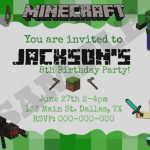 Luxury Free Printable Minecraft Birthday Party Invitations Templates   Free Printable Minecraft Birthday Party Invitations Templates