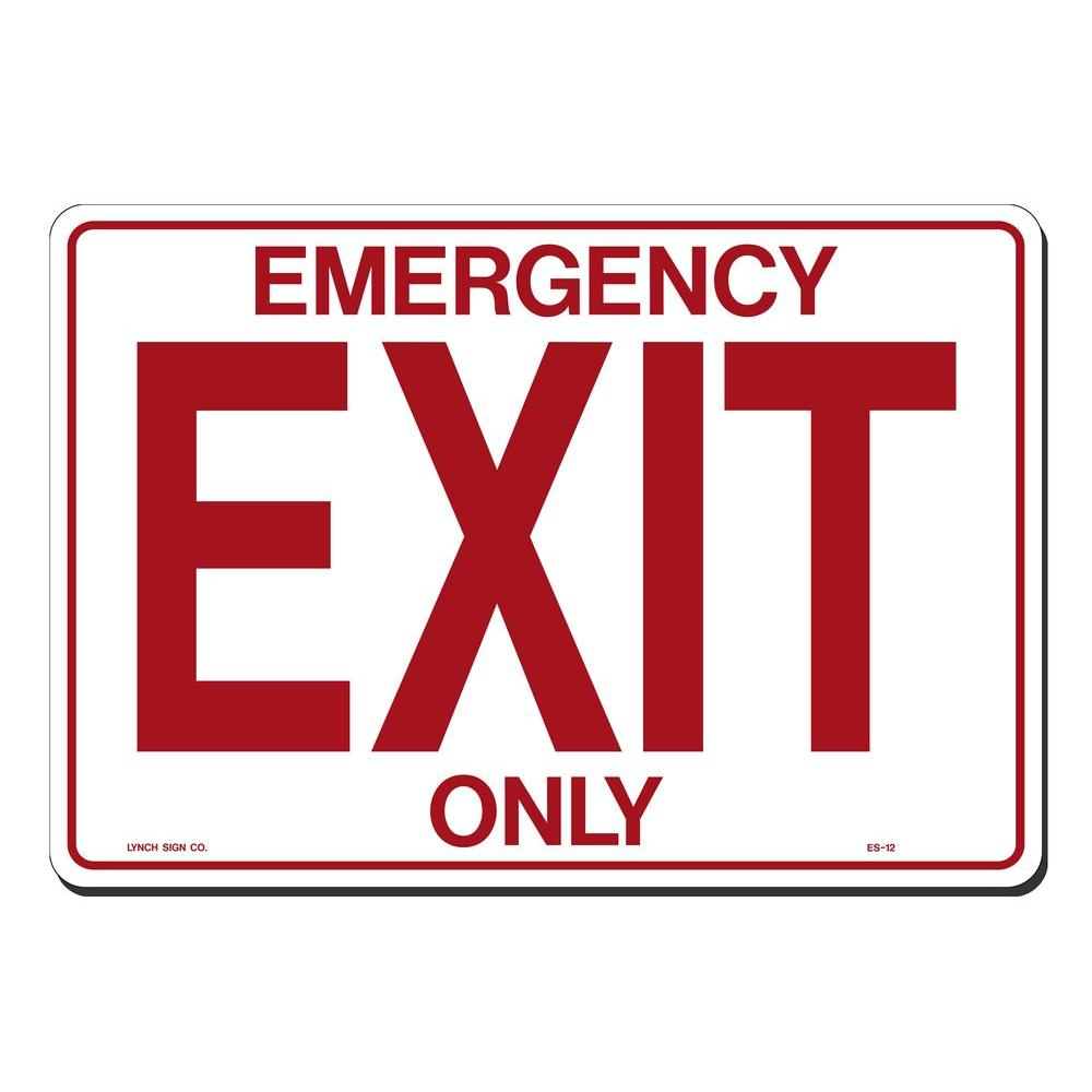 Lynch Sign 14 In. X 10 In. Emergency Exit Only Sign Printed On More - Free Printable No Exit Signs