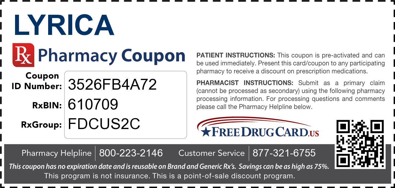 Lyrica Coupon - Free Prescription Savings At Pharmacies Nationwide - Free Printable Prescription Coupons