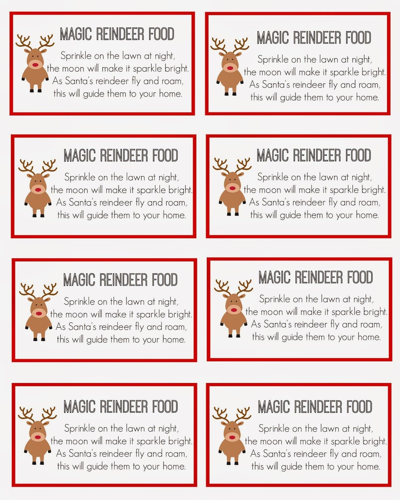 Magic Reindeer Food | Christmas | Magic Reindeer Food, Reindeer Food - Reindeer Food Poem Free Printable