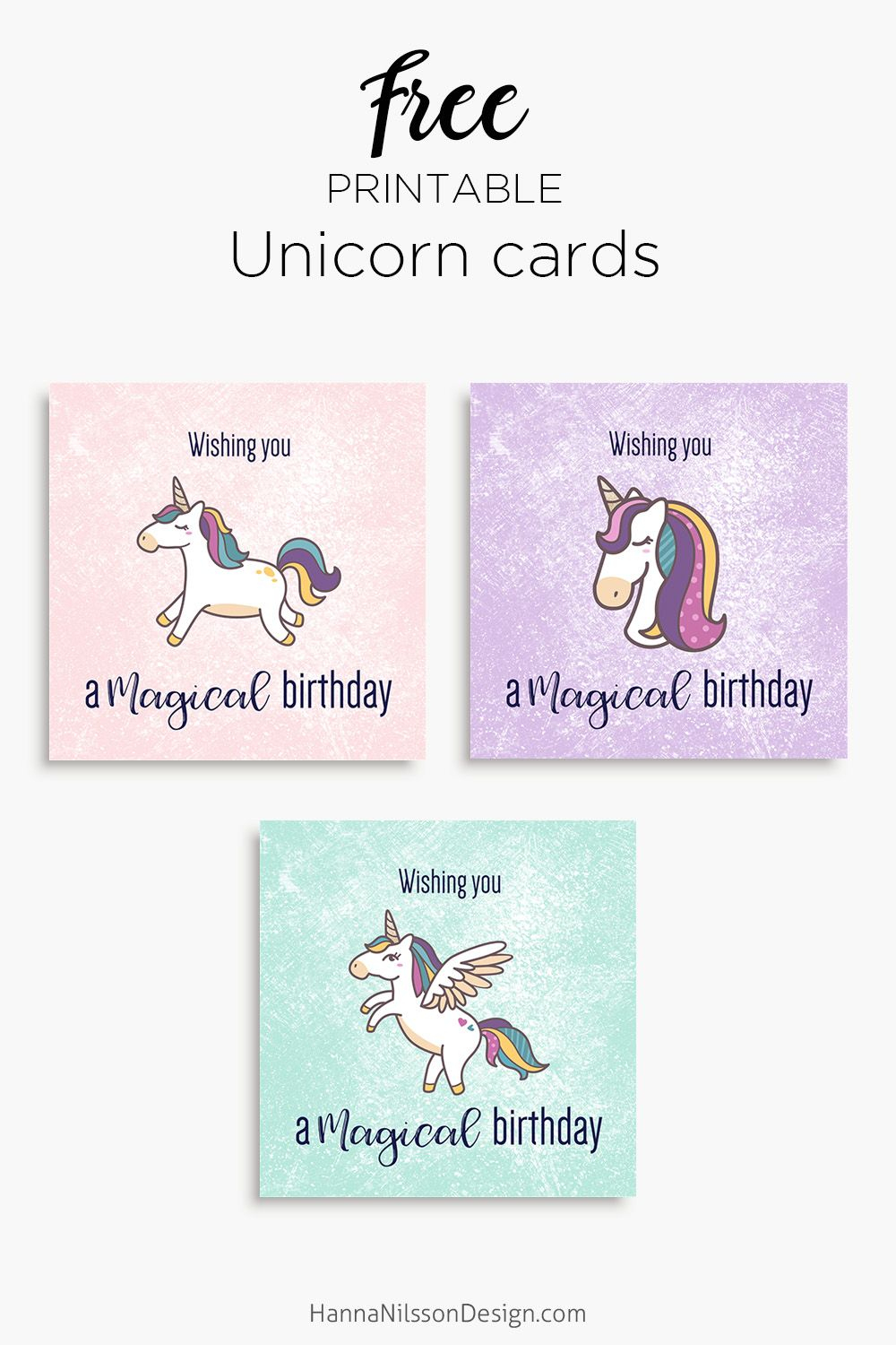 Magical Unicorn Birthday Printable Cards | Tis' Better To Give - Free Printable Easter Cards For Grandchildren