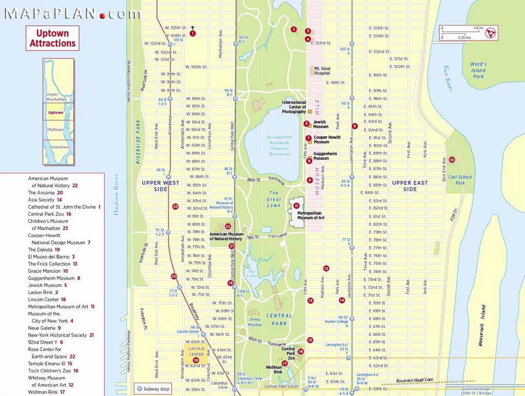 Maps Of New York Top Tourist Attractions - Free, Printable - Free Printable Map Of Manhattan