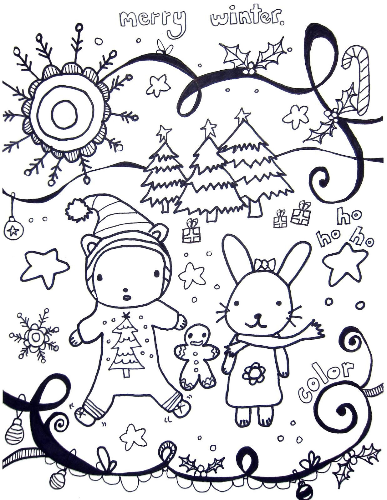Marcia Beckett: Printable Winter Coloring Pages | Coloring Pages - Free Printable Winter Coloring Pages