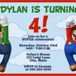 Mario And Luigi Birthday Invitations | Birthdaybuzz   Free Printable Super Mario Bros Invitations