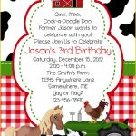 Marvelous Farm Birthday Invitations Which Can Be Used As Free   Free Printable Farm Birthday Invitations