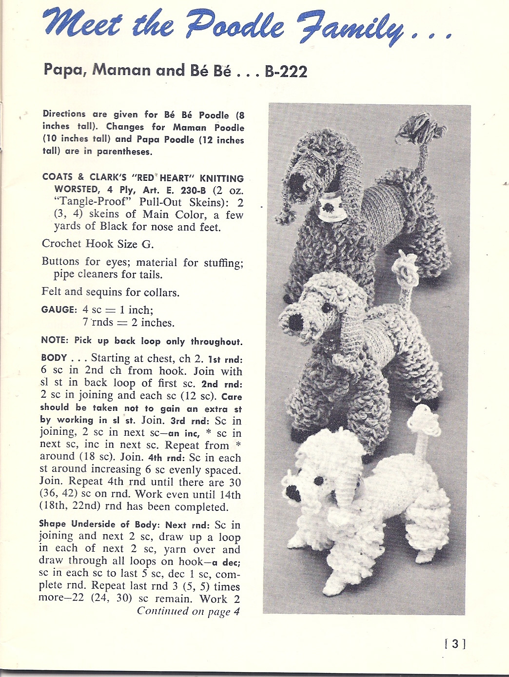 Marvelous Poodles To Knit And Crochet – Free Patterns - Free Printable Poodle Template