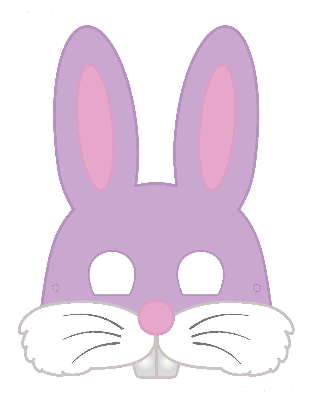 Máscara Coelhinho Com Molde | Easter Bunnys | Pinterest | Easter - Free Printable Easter Masks