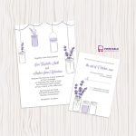 Mason Jar And Lavender Invitation And Rsvp Set ← Wedding Invitation   Free Printable Wedding Invitation Kits