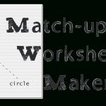 Matching Worksheet Maker: Create Custom Printable Worksheets   Make Your Own Worksheets Free Printable