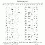 Math Worksheets For 2Nd Grade Missing Subtraction Facts To 20 2   Free Printable Subtraction Worksheets For 2Nd Grade