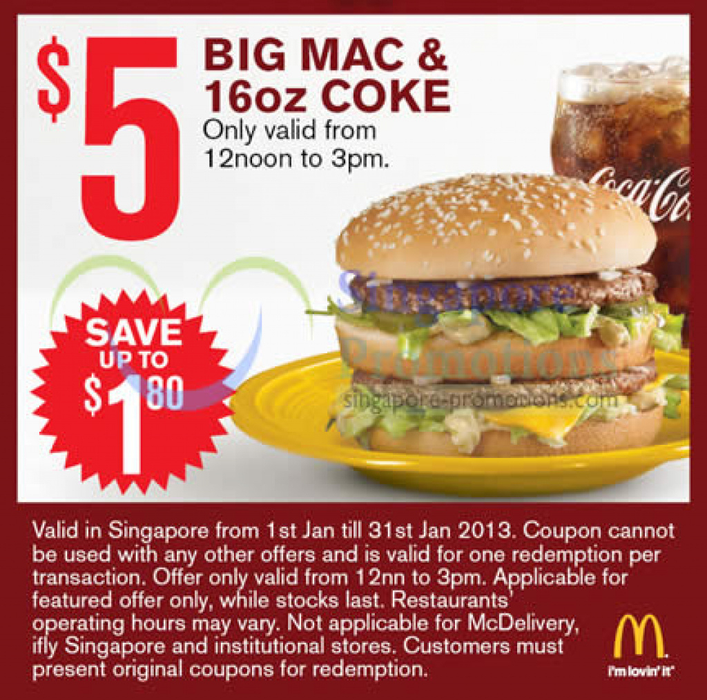Mcdonalds Big Mac Coupon | Printable Coupons Online Within Free - Free Printable Mcdonalds Coupons Online