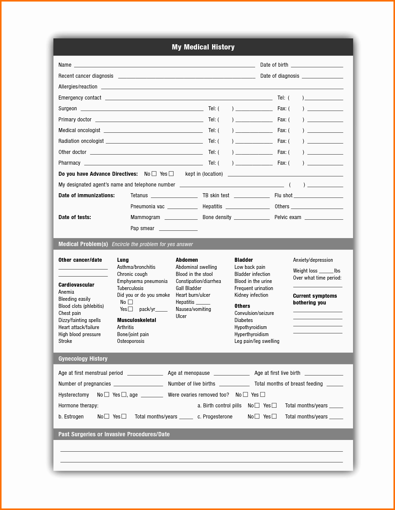 Medical Form Templates – Michaelkors-Outlet.site - Free Printable Medical Forms