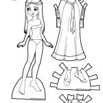 Medieval Fantasy Princess Paper Doll To Print In Color Or Black And   Medieval Paper Dolls Free Printable