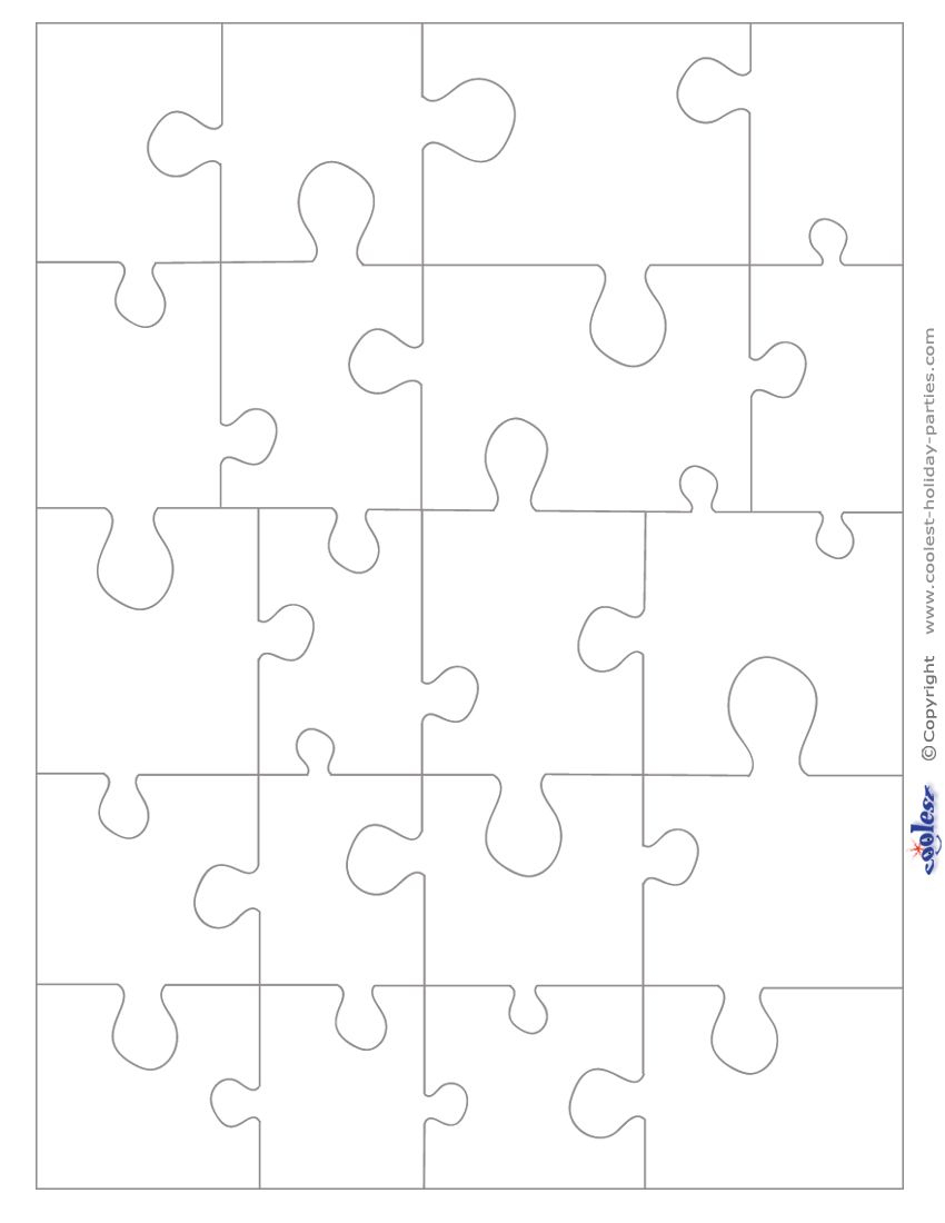Medium Blank Printable Puzzle Pieces | Printables | Pinterest - Free Blank Printable Puzzle Pieces