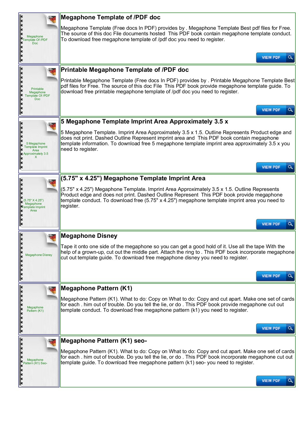 Megaphone Cut Out Template Pages 1 - 7 - Text Version | Fliphtml5 - Free Printable Megaphone Template