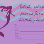 Mermaid Invitations Free Printable   Joomlaexploit   Mermaid Party Invitations Printable Free